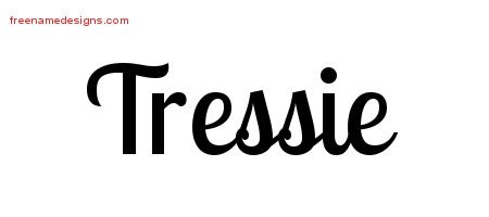 Tressie Handwritten Name Tattoo Designs