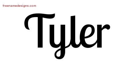 Tyler Handwritten Name Tattoo Designs