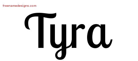 Tyra Handwritten Name Tattoo Designs