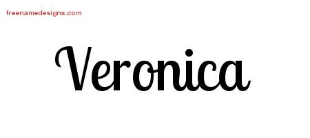 Veronica Handwritten Name Tattoo Designs
