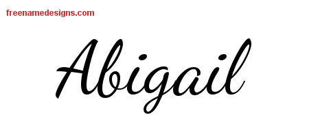 Abigail Lively Script Name Tattoo Designs
