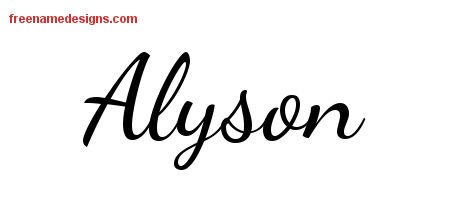 Alyson Lively Script Name Tattoo Designs
