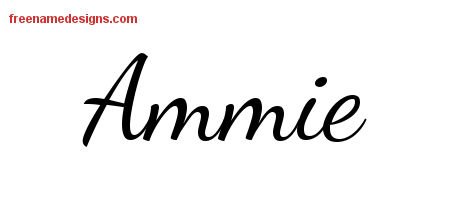 Ammie Lively Script Name Tattoo Designs