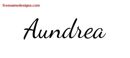 Aundrea Lively Script Name Tattoo Designs