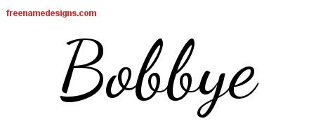 Bobbye Lively Script Name Tattoo Designs
