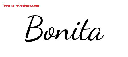 Bonita Lively Script Name Tattoo Designs