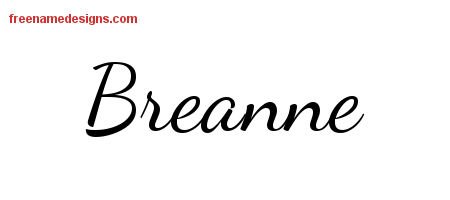Breanne Lively Script Name Tattoo Designs