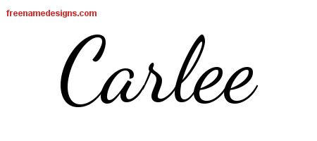 Carlee Lively Script Name Tattoo Designs