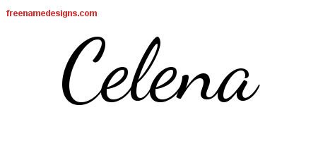 Celena Lively Script Name Tattoo Designs