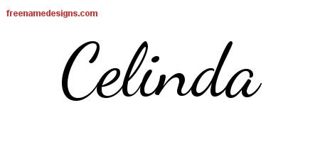 Celinda Lively Script Name Tattoo Designs