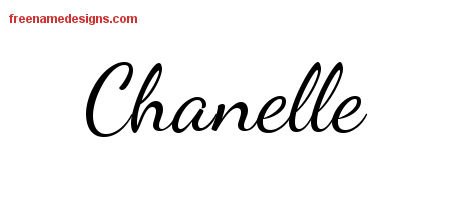 Chanelle Lively Script Name Tattoo Designs