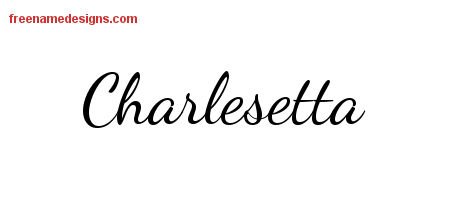 Charlesetta Lively Script Name Tattoo Designs