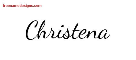 Christena Lively Script Name Tattoo Designs