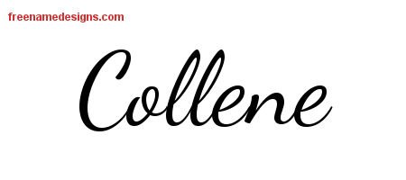 Collene Lively Script Name Tattoo Designs
