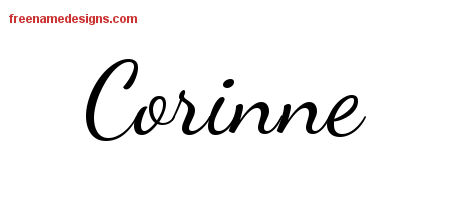 Corinne Lively Script Name Tattoo Designs