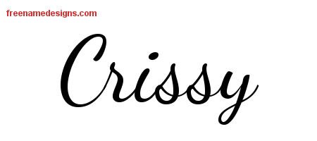 Crissy Lively Script Name Tattoo Designs