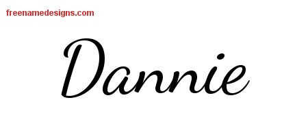 Dannie Lively Script Name Tattoo Designs