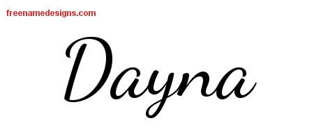 Dayna Lively Script Name Tattoo Designs