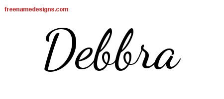 Debbra Lively Script Name Tattoo Designs