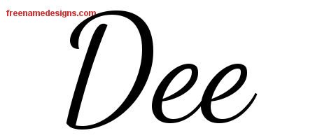 Dee Lively Script Name Tattoo Designs