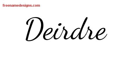 Deirdre Lively Script Name Tattoo Designs