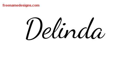 Delinda Lively Script Name Tattoo Designs