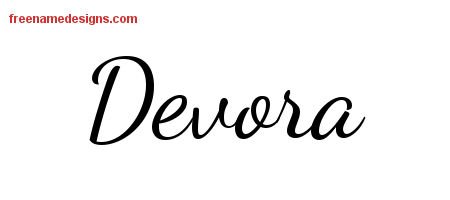 Devora Lively Script Name Tattoo Designs