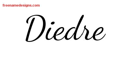 Diedre Lively Script Name Tattoo Designs
