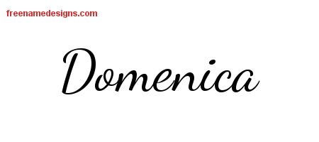 Domenica Lively Script Name Tattoo Designs