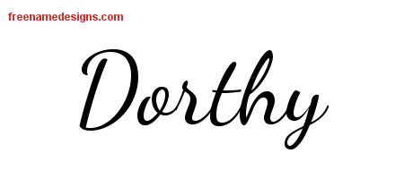 Dorthy Lively Script Name Tattoo Designs