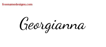 Georgianna Lively Script Name Tattoo Designs