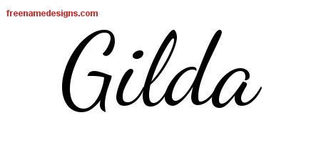 Gilda Lively Script Name Tattoo Designs
