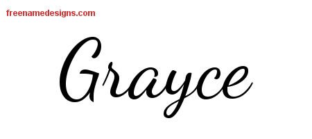 Grayce Lively Script Name Tattoo Designs