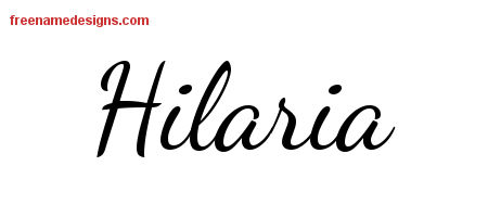 Hilaria Lively Script Name Tattoo Designs