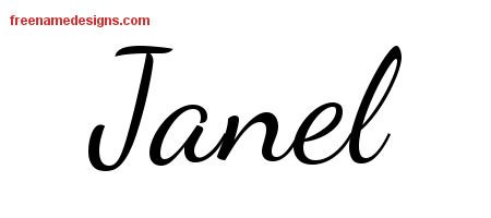 Janel Lively Script Name Tattoo Designs