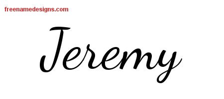 Jeremy Lively Script Name Tattoo Designs