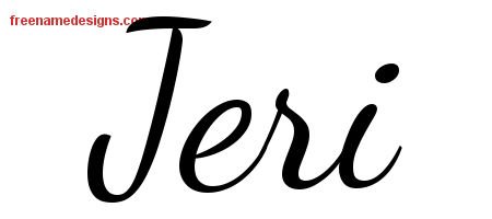 Jeri Lively Script Name Tattoo Designs