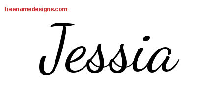 Jessia Lively Script Name Tattoo Designs