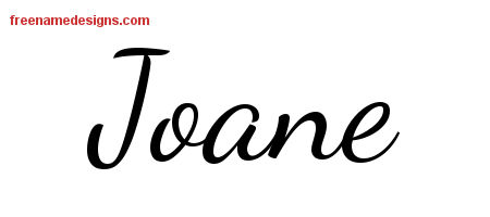 Joane Lively Script Name Tattoo Designs