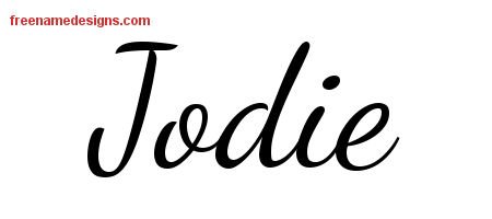 Jodie Lively Script Name Tattoo Designs