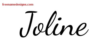 Joline Lively Script Name Tattoo Designs