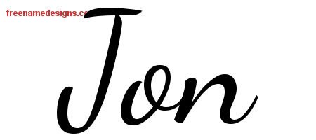 Jon Lively Script Name Tattoo Designs