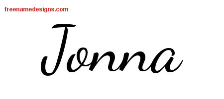 Jonna Lively Script Name Tattoo Designs