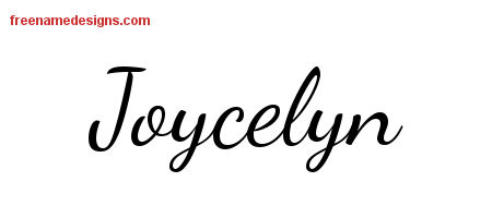 Lively Script Name Tattoo Designs Joycelyn Free Printout - Free Name ...