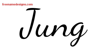 Jung Lively Script Name Tattoo Designs