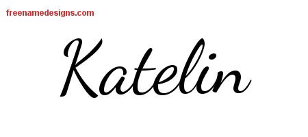 Katelin Lively Script Name Tattoo Designs