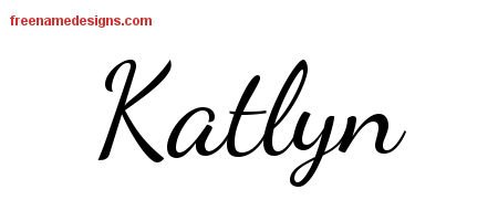 Katlyn Lively Script Name Tattoo Designs