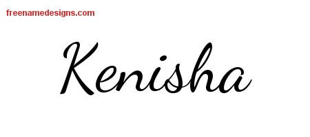 Kenisha Lively Script Name Tattoo Designs