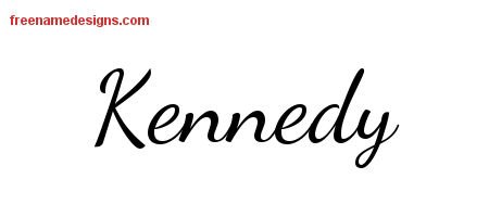 Kennedy Lively Script Name Tattoo Designs