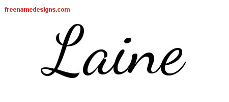 Laine Lively Script Name Tattoo Designs
